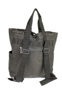 Praktyczny Plecak Torebka 2 w 1 BAG STREET 2247 POPIELATY