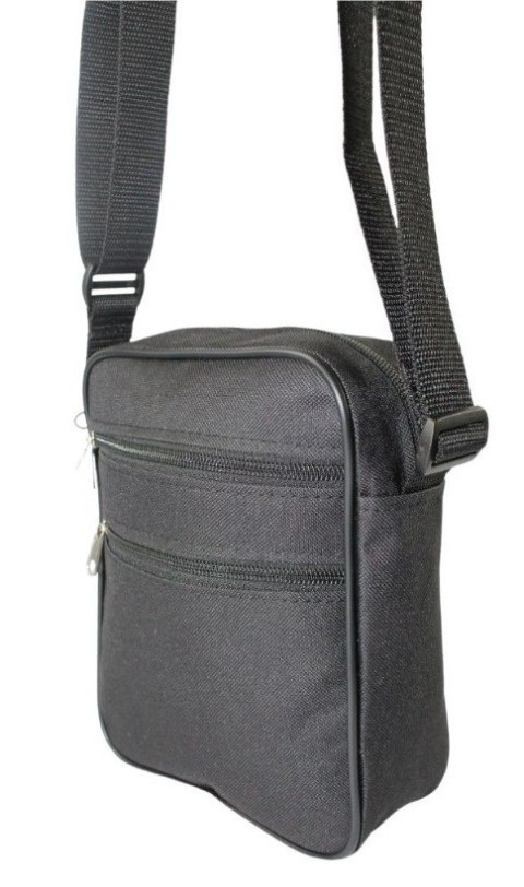 Torba Męska Średnia Pionowa Materiał Czarna Antoszczyk (PL) 21 x 17 x 5 [cm]