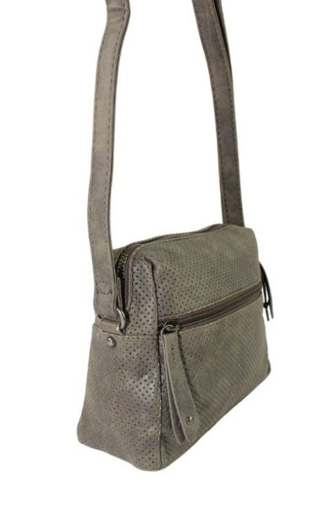 Stylowa Torebka Jennifer Jones Ze Skóry Włoskiej Ekologicznej 3454 SZARA 22 x 16 x 7 [cm]