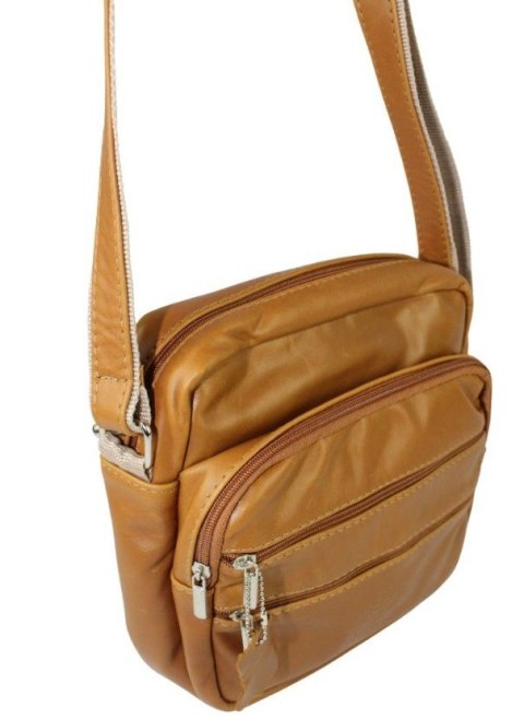 Torba męska skórzana MAGRE (PL) Pionowa RYSZARD DeLuxe KARMELOWY 22 x 21 x 7,5 [cm]