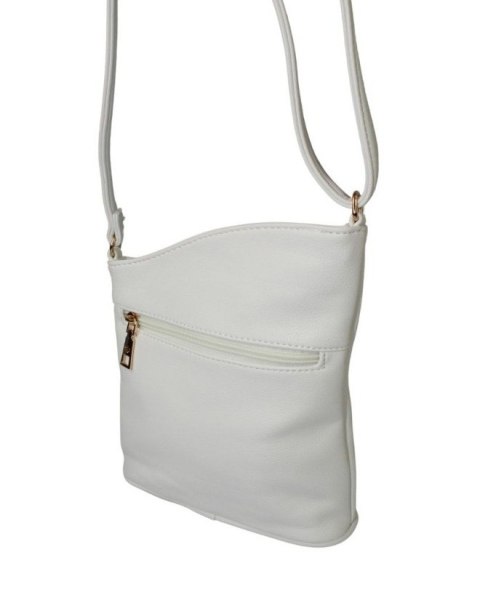 Torebka Skórzana Jennifer Jones Listonoszka Skóra Włoska JJ3107 BIAŁA 21 x 23 x 7 [cm]