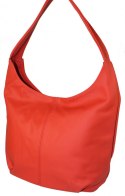 Torebka Skórzana MAGRE (PL) MIRELLA Shopper Bag Skóra Naturalna CZERWONY MATOWY