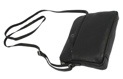 Torebka Z Ekologicznej Skóry Włoskiej Peterson PTN 3625 CZARNA 20 x 16 x 6 [cm]