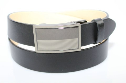 Wizytowy Pasek Skórzany 35 mm PAS-MAX (PL) Pełna Klamra AUTOMAT/SAMOZACISK Garnitur CZARNY ASZ35/KASZ7 Wizytowy Pasek Skórzany 35 mm PAS-MAX (PL) Pełna Klamra AUTOMAT/SAMOZACISK Garnitur CZARNY ASZ35/KASZ7