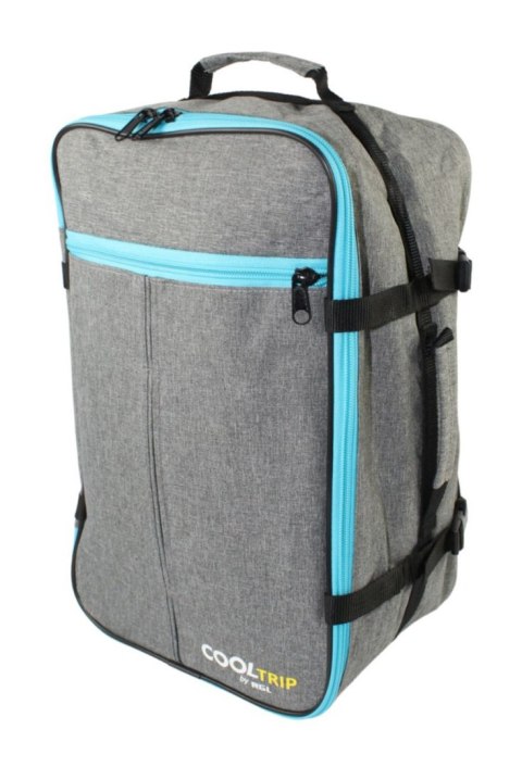 Wytrzymały Plecak Podróżny RGL M26 SZARY NIEBIESKA LAMÓWKA 40 x 27 x 19 [cm] 24 Litry Do Samolotu Bagaż Podręczny