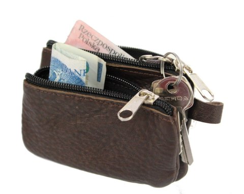 Etui Na Klucze Podwójne Portfelik Kluczówka POLSKA GALANTERIA (PL) Skóra Naturalna Na Jeden Komplet Kluczy 12 x 8 x 2,5 [cm]