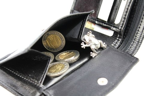 Portfel ANDRUS (PL) Skóra Naturalna Średni Poziomy Bez Zapięcia I Poziomym Suwakiem 12 x 9,5 x 2,5 [cm]