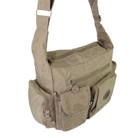 Stylowa Pozioma Torba Średnia Na Ramię Bag Street NR 2219 KAWA Z MLEKIEM
