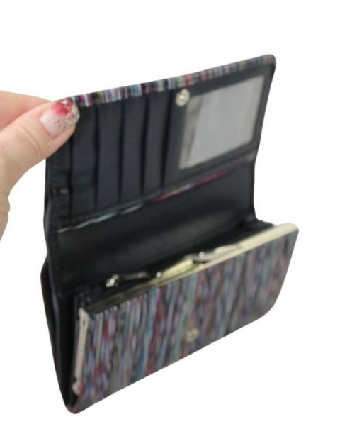 Wygodny Portfel Damski MARCO (PL) 16 cm Klamra Skóra Naturalna KOLOROWY PD-09 16 x 10 x 5 [cm]