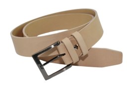 Pasek Męski Skórzany PAS-MAX (PL) Skóra Licowa EXTRA 40 mm Gładki CIELISTY 
