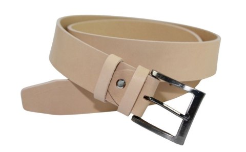 Pasek Męski Skórzany PAS-MAX (PL) Skóra Licowa EXTRA 40 mm Gładki CIELISTY Pasek Męski Skórzany PAS-MAX (PL) Skóra Licowa EXTRA 40 mm Gładki CIELISTY
