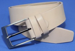 Pasek Męski Skórzany PAS-MAX (PL) Skóra Licowa EXTRA 40 mm KREMOWY