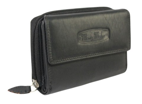Portfel Damski Skóra Licowa MONEY MAKER Suwak Na Zewnątrz RFID Kuferek 12136B 14 x 10 x 4 [cm]