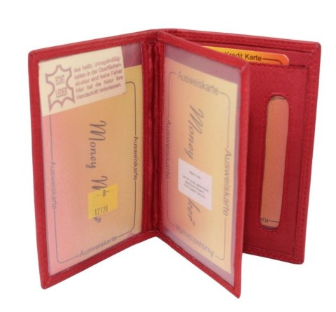 Etui Na Karty Dokumenty Money Maker Wizytownik Duży Pionowy Skóra Naturalna 12128B CZARNY 13 x 9,5 x 2 [cm]