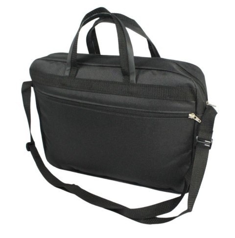 Materiałowa Pozioma Torba Męska Antoszczyk (PL) CZARNA 39 x 28 x 7 [cm]