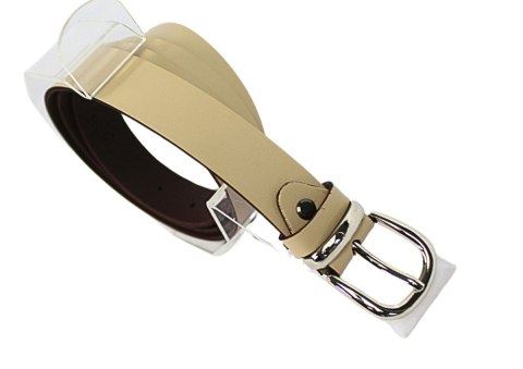 Pasek Damski Skórzany Gładki Arucce (PL) 30 mm Skóra Licowa CAPPUCINO Pasek Damski Skórzany Gładki Arucce (PL) 30 mm Skóra Licowa CAPPUCINO