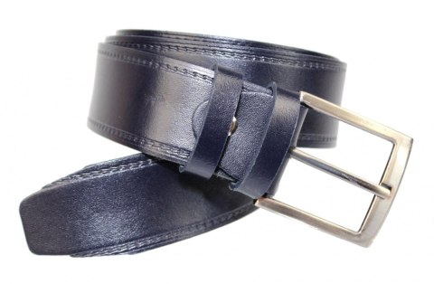 Pasek Męski Skórzany PAS-MAX (PL) Skóra Naturalna DW EXTRA 40 mm IMITACJA SZYCIA CIENKĄ NITKĄ CIEMNY GRANATOWY Pasek Męski Skórzany PAS-MAX (PL) Skóra Naturalna DW EXTRA 40 mm IMITACJA SZYCIA CIENKĄ NITKĄ CIEMNY GRANATOWY