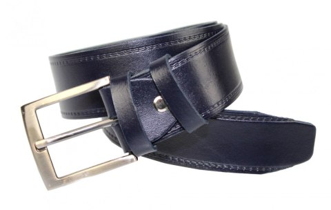 Pasek Męski Skórzany PAS-MAX (PL) Skóra Naturalna DW EXTRA 40 mm IMITACJA SZYCIA CIENKĄ NITKĄ CIEMNY GRANATOWY Pasek Męski Skórzany PAS-MAX (PL) Skóra Naturalna DW EXTRA 40 mm IMITACJA SZYCIA CIENKĄ NITKĄ CIEMNY GRANATOWY