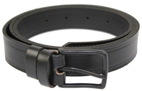 Pasek Skórzany Męski ARUCCE (PL) CZARNY "Imitacja Szycia Cienką Nitką" 30 mm Skóra Naturalna DW EXTRA Czarna Klamra Pasek Skórzany Męski ARUCCE (PL) CZARNY "Imitacja Szycia Cienką Nitką" 30 mm Skóra Naturalna DW EXTRA Czarna Klamra