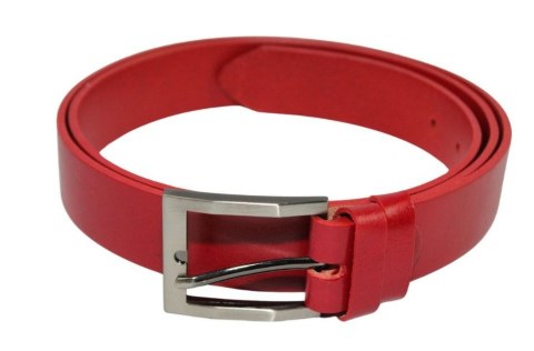 Pasek Skórzany Męski PAS-MAX (PL) Gładki 35 mm Skóra Licowa Czerwony k62 Klamra Tradycyjna Pasek Skórzany Męski PAS-MAX (PL) Gładki 35 mm Skóra Licowa Czerwony k62 Klamra Tradycyjna