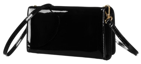 Portfel Damski Rovicky (PL) Skóra Włoska Poziomy z Funkcją Torebki R-MW-01-6083 CZARNY 21 x 11 x 4 [cm]