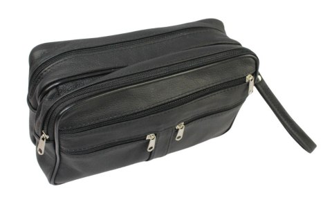 Saszetka Męska Skórzana Bardzo Duża GRETOS (PL) MAKO I Skóra Naturalna CZARNY 27 x 16 x 10 [cm]