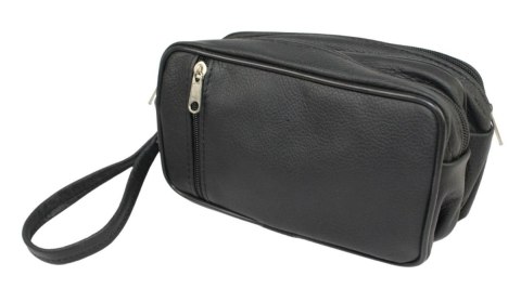 Saszetka Męska Skórzana Średnia GRETOS (PL) MAKO Skóra Naturalna Dwie Komory 20 x 11 x 9 [cm]