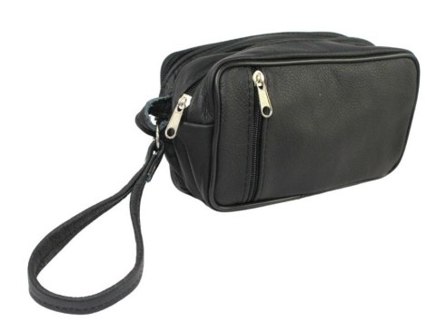 Saszetka Męska Skórzana Średnia GRETOS (PL) MAKO Skóra Naturalna Dwie Komory 20 x 11 x 9 [cm]