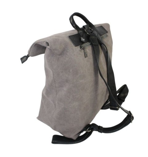Stylowy i Elegancki Plecak Jennifer Jones JJ4567 Canvas POPIELATY 37  x 37 x 17 [cm]