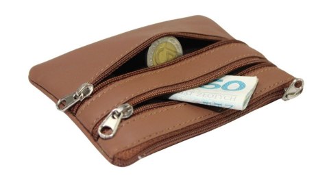 Etui Na Klucze Skórzane Polska Galanteria (PL) Skóra Naturalna Trzy Zamki Na Jeden Komplet Kluczy K001 12 x 8,5 x 1 [cm]