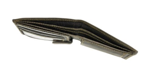 Portfel Męski Skórzany ALWAYS WILD Skóra Licowa Mały Poziomy  RFID N0035-CHM/8700 BRĄZOWY 10 x 9 x 2 [cm]