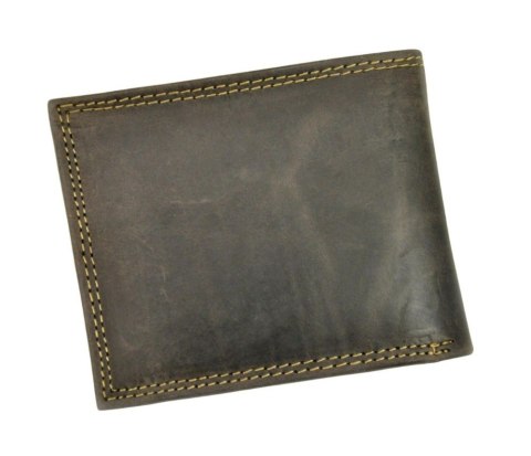 Portfel Męski Skórzany ALWAYS WILD Skóra Licowa Mały Poziomy  RFID N0035-CHM/8717 KONIAKOWY 10 x 9 x 2 [cm]