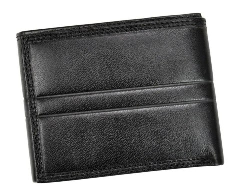 Portfel Męski Skórzany VALENTINI Mały Skóra Bydlęca Poziomy Jedno Skrzydełko 987-992 CZARNY 11 x 8,5 x 2 [cm]
