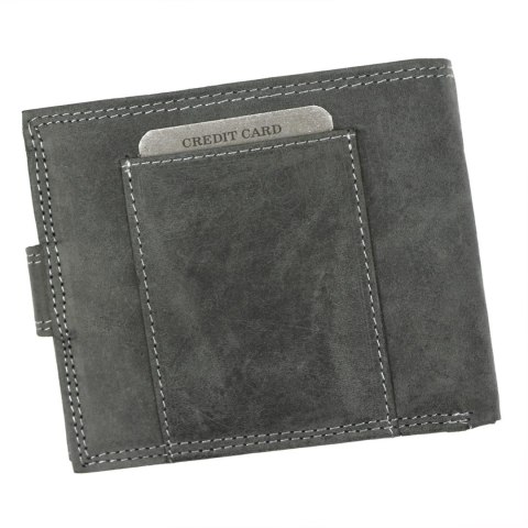 Portfel Męski Skórzany WILD Skóra Licowa Duży Poziomy Z Zapięciem RFID N992L 12,5 x 10,5 x 2 [cm]