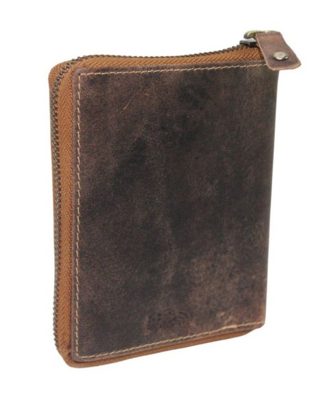 Portfel Peterson Skóra Licowa Duży Pionowy Metalowy Suwak POWSTANIE WARSZAWSKIE 340P-03 RFID 13 x 10 x 2 [cm]