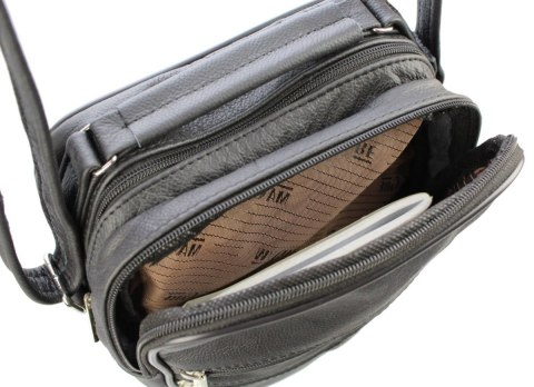 Torba męska skórzana MAGRE (PL) Pionowa DeLux Dwukomorowa Kuba 20 x 28 x 12 [cm]