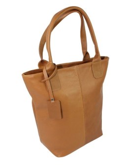 Torebka Skórzana MAGRE (PL) KLEOPATRA Shopper Bag Skóra Naturalna BRĄZOWY Gładka