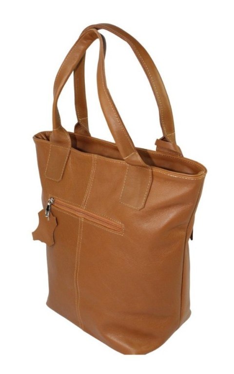 Torebka Skórzana MAGRE (PL) KLEOPATRA Shopper Bag Skóra Naturalna BRĄZOWY Gładka Torebka Skórzana MAGRE (PL) KLEOPATRA Shopper Bag Skóra Naturalna BRĄZOWY Gładka
