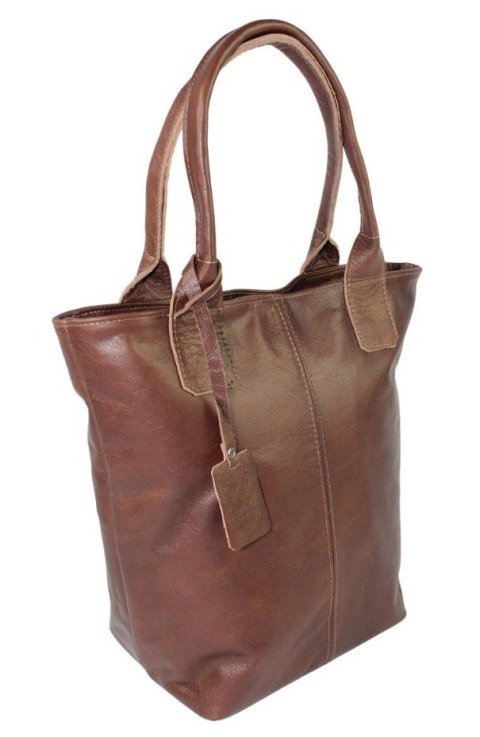 Torebka Skórzana MAGRE (PL) KLEOPATRA Shopper Bag Skóra Naturalna KASZTANOWY Połysk Torebka Skórzana MAGRE (PL) KLEOPATRA Shopper Bag Skóra Naturalna KASZTANOWY Połysk