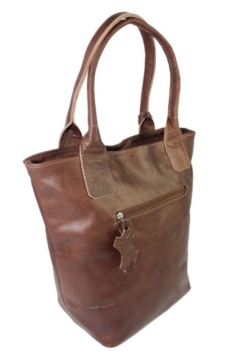 Torebka Skórzana MAGRE (PL) KLEOPATRA Shopper Bag Skóra Naturalna KASZTANOWY Połysk Torebka Skórzana MAGRE (PL) KLEOPATRA Shopper Bag Skóra Naturalna KASZTANOWY Połysk