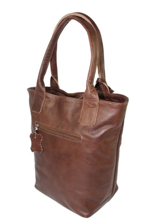 Torebka Skórzana MAGRE (PL) KLEOPATRA Shopper Bag Skóra Naturalna KASZTANOWY Połysk Torebka Skórzana MAGRE (PL) KLEOPATRA Shopper Bag Skóra Naturalna KASZTANOWY Połysk