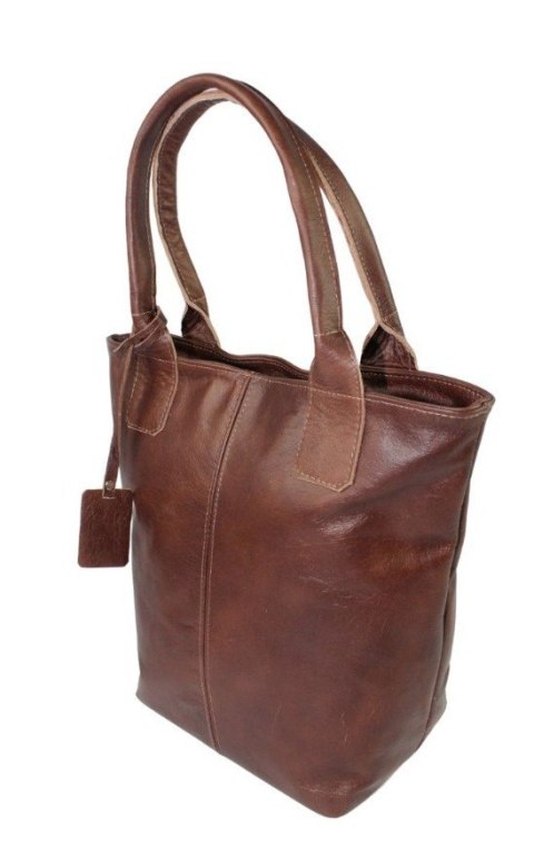 Torebka Skórzana MAGRE (PL) KLEOPATRA Shopper Bag Skóra Naturalna KASZTANOWY Połysk Torebka Skórzana MAGRE (PL) KLEOPATRA Shopper Bag Skóra Naturalna KASZTANOWY Połysk