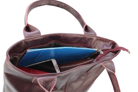 Torebka Skórzana MAGRE (PL) KLEOPATRA Shopper Bag Skóra Naturalna TOFFI Gładka Torebka Skórzana MAGRE (PL) KLEOPATRA Shopper Bag Skóra Naturalna TOFFI Gładka