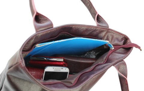 Torebka Skórzana MAGRE (PL) KLEOPATRA Shopper Bag Skóra Naturalna TOFFI Gładka Torebka Skórzana MAGRE (PL) KLEOPATRA Shopper Bag Skóra Naturalna TOFFI Gładka