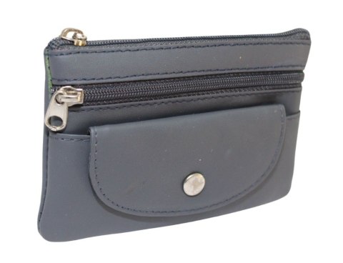 Etui Na Klucze Skórzane Polska Galanteria (PL) Skóra Naturalna Dwa Zamki Kieszonka Na Jeden Komplet Kluczy 34801 12 x 8 x 1 [cm]