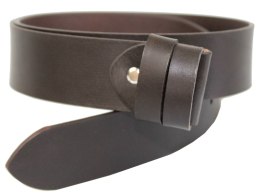 Pasek Skórzany Bez Klamry HADA (PL) Skóra Naturalna GŁADKI 40 mm CZEKOLADOWY P40BKB