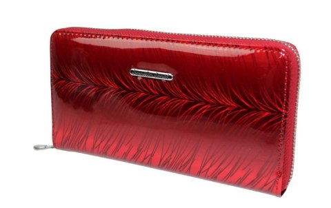 Portfel Damski Skóra Naturalna Lakierowana JENNIFER JONES Duży Z Metalowym Suwakiem Piórnik JJ5295-2 19,5 x 10,5 x 3 [cm]