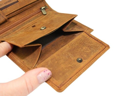 Portfel Męski Skórzany ALWAYS WILD Skóra Licowa Duży Pionowy   RFID AW-N4-GHD/5398 BRĄZOWY 13 x 10 x 2 [cm]