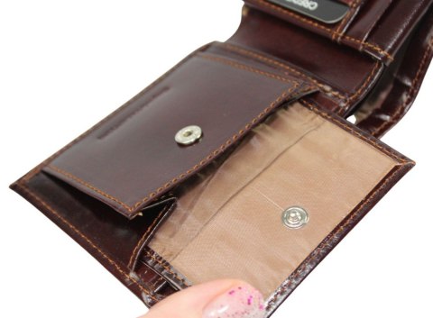 Portfel Męski Skórzany EMPORIO VALENTINI 563 992 Skóra Licowa Średni Poziomy Bez Zapięcia Jedno Skrzydełko 11 x 8,5 x 2[cm]