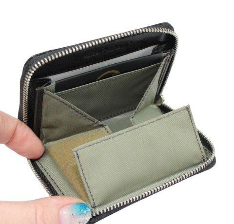 Portfel Skórzany Bułeczka VALENTINI Skóra Licowa Suwak 987 1228 10,5 x 8 x 2 [cm]